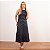 Vestido Midi Em Pu Com Recortes - Imagem 8