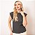 Blusa Tricot Canelada Sem Manga Feminina - Imagem 1