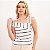 Blusa Rib Listrada Alça Assimétrica Feminina - Imagem 7