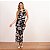 Regata Em Tule Estampado Com Franzido Feminina - Imagem 1