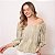 Blusa Bata Bordado Com Elástico Na Manga E Ombro Feminina - Imagem 2