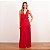 Vestido Longo Decote V Transpassado Com Amarração - Imagem 1