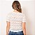 Blusa Em Renda Decote Redondo Manga Curta Feminina - Imagem 10