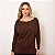 Blusa Manga Morcego Decote Canoa Feminina - Imagem 3