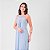 Vestido Longo Com Pregas E Detalhe Em Renda - Imagem 5