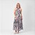 Vestido Midi Estampado Alça Com Amarração - Imagem 1