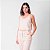 Blusa Curta Em Linho Decote V Listrado Feminina - Imagem 3