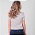 Blusa Tricot Com Listras Manga Curta Feminina - Imagem 3