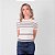 Blusa Tricot Com Listras Manga Curta Feminina - Imagem 9