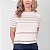 Blusa Tricot Com Listras Manga Curta Feminina - Imagem 14