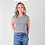 Blusa Tricot Decote Redondo Sem Manga Feminina - Imagem 1