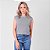 Blusa Tricot Decote Redondo Sem Manga Feminina - Imagem 4