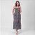 Vestido Midi Com Bolsos Estampa Liberty Decote Com Elástico E Alça Com Amarração E Faixa - Imagem 9