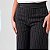 Calça Alfaiataria Pantalona Risca De Giz Com Detalhe No Cós Feminina - Imagem 3