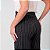 Calça Alfaiataria Pantalona Risca De Giz Com Detalhe No Cós Feminina - Imagem 2