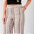 Calça Em Linho Listrado Com Bolsos Feminino - Imagem 5