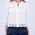 Camisa Manga 7/8 Com Renda Barra E Punho Feminina - Imagem 11