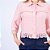 Camisa Manga 7/8 Com Renda Barra E Punho Feminina - Imagem 15