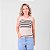Regata Tricot Canelado Com Listras Feminina - Imagem 1