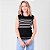 Regata Tricot Canelado Com Listras Feminina - Imagem 5