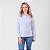 Camisa Listrada Manga Longa com Elastano Feminina - Imagem 1