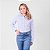 Camisa Listrada Manga Longa com Elastano Feminina - Imagem 7