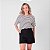 Blusa Decote Redondo Listrada Com Elastano Feminina - Imagem 17