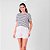 Blusa Decote Redondo Listrada Com Elastano Feminina - Imagem 10