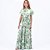 Vestido Longo Manga Curta Com Lastex Estampa Floral - Imagem 1