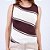 Regata Tricot Listrada Decote Redondo Feminina - Imagem 3