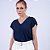 Blusa Tricot Decote V Ampla com Nervura Feminina - Imagem 2