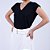 Blusa Tricot Decote V Ampla com Nervura Feminina - Imagem 6