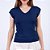 Blusa Tricot Manga Curta Sem Cava Feminina - Imagem 2