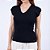Blusa Tricot Manga Curta Sem Cava Feminina - Imagem 6