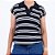 Blusa Tricot Manga Curta Sem Cava com Gola Polo Feminina - Imagem 9