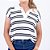 Blusa Tricot Manga Curta Sem Cava com Gola Polo Feminina - Imagem 12