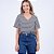 Blusa Listrada Decote V com Manga Ampla Feminina - Imagem 2