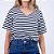 Blusa Listrada Decote V com Manga Ampla Feminina - Imagem 8