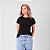 Blusa Rib Decote Redondo Manga Curta Feminina - Imagem 5