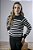Blusa Tricot Listrado Navy Feminina - Imagem 1