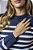 Blusa Tricot Listrado Navy Feminina - Imagem 6