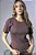 Blusa Tricot Feminina Manga Curta Com Gola E Barra Ondulada - Imagem 12