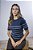 Blusa Tricot Feminina Listrada Manga Curta - Imagem 7