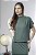 Blusa Feminina Gola Alta com Botões Dourados - Imagem 19