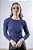 Blusa Feminina Canelada Decote Redondo Manga Longa - Imagem 1