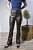 Calça Flare Feminina Resinada com Elastano 5 Bolsos - Imagem 1