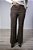 Calça Flare Feminina em Suede com Elastano Bolso e Nervura - Imagem 3