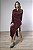 Vestido Midi Transpassado Manga Longa com Fenda - Imagem 5