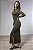 Vestido Midi Transpassado Manga Longa com Fenda - Imagem 10