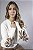 Blusa Tricot Feminina Manga Levemente Bufante com Bordado - Imagem 3
